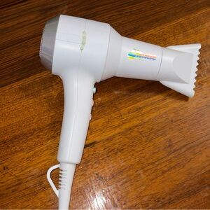 White Hair dryer Mane this totally blows